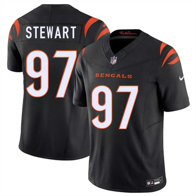 Men & Women & Youth Cincinnati Bengals #97 Shemar Stewart Black 2025 Draft F.U.S.E. Vapor Untouchable Limited Stitched Jersey